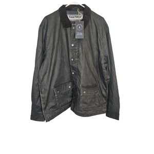 Tailor Vintage Men's XXL Heritage Coated Jacket Phantom‎ Black Cord Collar NWT